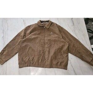 Vintage Cutter Buck Jacket Mens 2XB Brown Khaki Zip Up, Size 2XB